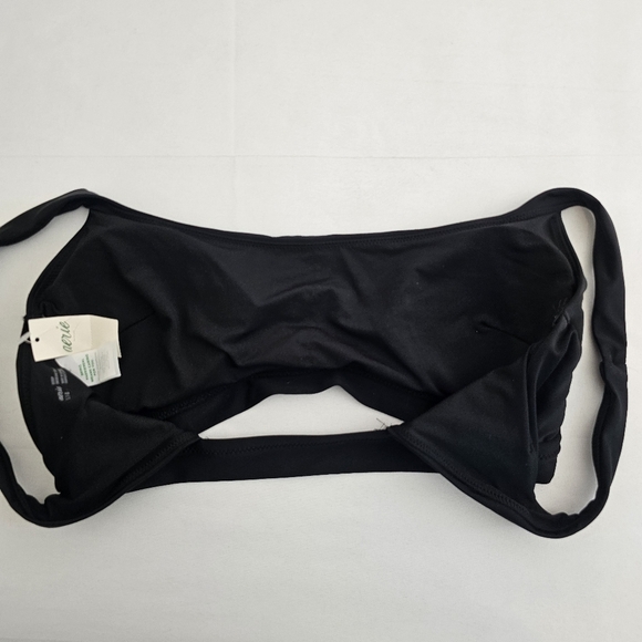 NWT Aerie Black Banded Wide Strap Bikini Swim Top Size Large - Picture 5 of 11